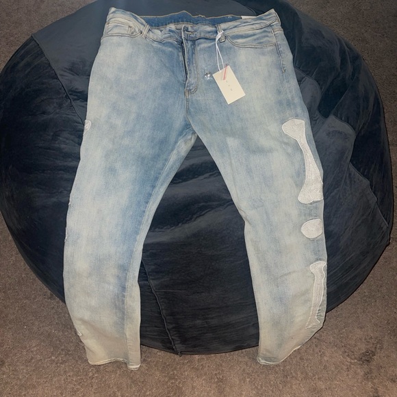 MNML Other - MNML Stretch Skeleton Denim, Light Blue size 38x32